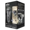 Braun Electric Razor for Men Foil Shaver with Precision Beard Trimmer, Rechargeable, Wet & Dry, Clean & Charge Station and Leather Travel Case, 6 Piece Set