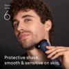 Braun Electric Shaver for Men, Series 6 6177cc, Wet & Dry Shave, Turbo & Gentle Shaving Modes, Foil Shaver, Blue