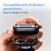 Braun Electric Shaver for Men, Series 6 6177cc, Wet & Dry Shave, Turbo & Gentle Shaving Modes, Foil Shaver, Blue