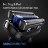 Braun Electric Shaver for Men, Series 6 6177cc, Wet & Dry Shave, Turbo & Gentle Shaving Modes, Foil Shaver, Blue