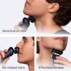 Braun Electric Shaver for Men, Series 6 6177cc, Wet & Dry Shave, Turbo & Gentle Shaving Modes, Foil Shaver, Blue