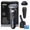 Braun Electric Shaver for Men, Series 7 7171cc, Wet & Dry Shave, Turbo & Gentle Shaving Modes, Waterproof Foil Shaver with Precision Trimmer, Space Grey, Holiday Gifts for Men
