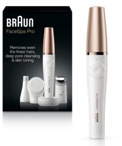 Braun Face Epilator Facespa Pro 911, Facial Hair Removal for Women, Hair Removal Device, 3-in-1 Epilating, Cleansing Brush and Skin Toning with 3 Extras