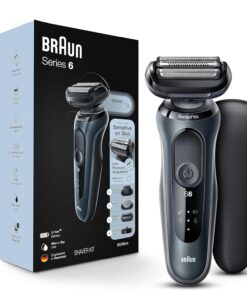 Braun Series 6 6046cs Electric Razor for Men, Wet & Dry, Electric Razor, Rechargeable, Cordless Foil Shaver with Charging Stand, Travel Case and Precision Trimmer, Black