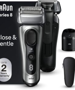 Braun Series 8 8567cc Electric Razor for Men, 4+1 Shaving Elements & Precision Long Hair Trimmer, 5in1 SmartCare Center, Close & Gentle Even on Dense Beards, Wet & Dry Electric Razor, 60min Runtime