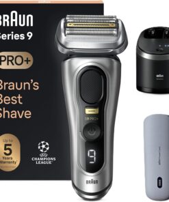 Braun Series 9 PRO+ 9577cc Electric Razor for Men, 5 Pro Shave Elements & Precision Long Hair Trimmer, 6in1 SmartCare Center, PowerCase for Mobile Charging, Wet & Dry, 60min Battery Runtime