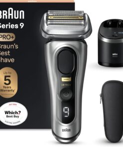 Braun Series 9 PRO+ Electric Razor for Men, 5 Pro Shave Elements & Precision Long Hair Trimmer, 6in1 SmartCare Center, Wet & Dry Electric Shaver for Smooth Skin with 60min Battery Runtime, 9567cc