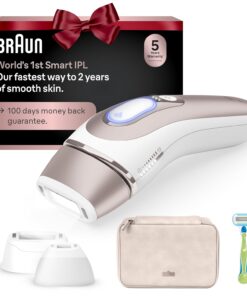 Braun Smart IPL, Skin i·Expert Pro 7: at Home Laser Hair Removal, Permanent Visible Hair Reduction, Vanity Case, Venus Razor, 3 Smart Heads, IPL7243