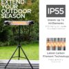 Briza Infrared Electric Patio Heater - Indoor/Outdoor Heater - Portable Wall/Garage Heater - 1500W - use with Stand - Mount to Ceiling/Wall)