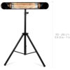 Briza Infrared Electric Patio Heater - Indoor/Outdoor Heater - Portable Wall/Garage Heater - 1500W - use with Stand - Mount to Ceiling/Wall)