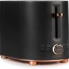 Café Express Finish 2-Slice Toaster | Extra-Wide Slots, Extra Lift for Waffles, Pastries, Texas Toast & More | 4 Pre-Set Functions, 8 Shade Options | Countertop Kitchen Essentials | Matte Black