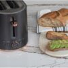 Café Express Finish 2-Slice Toaster | Extra-Wide Slots, Extra Lift for Waffles, Pastries, Texas Toast & More | 4 Pre-Set Functions, 8 Shade Options | Countertop Kitchen Essentials | Matte Black