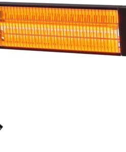 Colliford 1500W Infrared Patio Heater, 2 Levels (900W/1500W), Wall Mounted Electric Outdoor Heater with Remote, CSA Certified, IP65, Overheat/Tip-Over Protection for Garage & Backyard (Black)