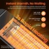 Colliford 1500W Infrared Patio Heater, 2 Levels (900W/1500W), Wall Mounted Electric Outdoor Heater with Remote, CSA Certified, IP65, Overheat/Tip-Over Protection for Garage & Backyard (Black)