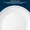 Corelle 18-Piece Dinnerware Set Service for 6, Lightweight Round Plates and Bowls Set, Vitrelle Triple Layer Glass, Chip Resistant, Microwave and Dishwasher Safe, Caspian