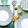 Corelle Global Collection Vitrelle 18-Piece Dinnerware Set Triple Layer Recycled Glass, Lightweight Eco-Friendly Round Plates and Bowls Set, Northern Pines