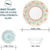 Corelle Terracotta Dreams Dinnerware Set for 6 18 Pieces Dinner Plates, Appetizer Plates, and 18 Oz Bowls Dishwasher, Microwave, and Freezer Safe Proudly Made in the USA
