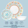 Corelle Terracotta Dreams Dinnerware Set for 6 18 Pieces Dinner Plates, Appetizer Plates, and 18 Oz Bowls Dishwasher, Microwave, and Freezer Safe Proudly Made in the USA