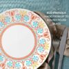 Corelle Terracotta Dreams Dinnerware Set for 6 18 Pieces Dinner Plates, Appetizer Plates, and 18 Oz Bowls Dishwasher, Microwave, and Freezer Safe Proudly Made in the USA