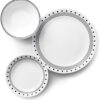 Corelle Vitrelle 18-Piece Service for 6 Dinnerware Set Triple Layer Glass and Chip Resistant, Lightweight Round Plates and Bowls Set, City Block