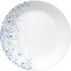 Corelle Vitrelle 18-Piece Service for 6 Dinnerware Set Triple Layer Glass and Chip Resistant, Lightweight Round Plates and Bowls Set, Indigo Speckle