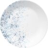 Corelle Vitrelle 18-Piece Service for 6 Dinnerware Set Triple Layer Glass and Chip Resistant, Lightweight Round Plates and Bowls Set, Indigo Speckle