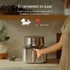 Cosori Iconic Stainless Steel 6.5 Qt Smart Air Fryer, PFAS-Free Ceramic Coating, Max 450°F, Consistent Cooking, Air Fry, Roast, Bake, Dry, Proof, Reheat, Dishwasher-Safe Basket, Chef-Crafted Recipes