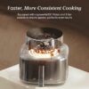 Cosori Iconic Stainless Steel 6.5 Qt Smart Air Fryer, PFAS-Free Ceramic Coating, Max 450°F, Consistent Cooking, Air Fry, Roast, Bake, Dry, Proof, Reheat, Dishwasher-Safe Basket, Chef-Crafted Recipes