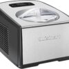Cuisinart 1.5-Quart Ice Cream Maker and Gelato Machine, Makes Frozen Yogurt and Sorbet, Fully Automatic with Commercial-Quality Compressor and 2 Churning Paddles, ICE-100, Black/Stainless