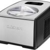 Cuisinart 1.5-Quart Ice Cream Maker and Gelato Machine, Makes Frozen Yogurt and Sorbet, Fully Automatic with Commercial-Quality Compressor and 2 Churning Paddles, ICE-100, Black/Stainless
