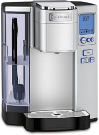 Cuisinart Coffee Maker, Single Serve 72-Ounce Reservoir Pod Coffee Machine, Programmable Brewing & Hot Water Dispenser, 3 Cup-Size Settings, Stainless Steel, SS-10P1, Silver