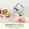Cuisinart Power Advantage PLUS 9-Speed Hand Mixer, 220W-Motor Hand Blender Electric Mixer with 9 Speed Settings, XL Dishwasher-Safe Beaters, 3 Low Mixing Speeds, Storage Case, HM-90BCS, Brushed Chrome