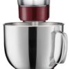 Cuisinart Stand Mixer, 12 Speed, 5.5 Quart Stainless Steel Bowl, Chef’s Whisk, Mixing Paddle, Dough Hook, Splash Guard w/ Pour Spout, Pinot Noir, SM-50PNNAS