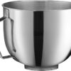 Cuisinart Stand Mixer, 12 Speed, 5.5 Quart Stainless Steel Bowl, Chef’s Whisk, Mixing Paddle, Dough Hook, Splash Guard w/ Pour Spout, White Linen, SM-50, Manual