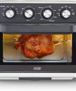 DASH Air Fry Multi Oven - 7 in 1 Convection Air Fry Oven with Non-stick Fry Basket, Baking Pan & Rack, 23L, 1500-Watt - Stainless Steel