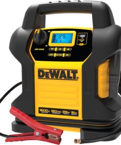 DEWALT DXAEJ14 Digital Portable Power Station Jump Starter - 1600 Peak Amps with 120 PSI Compressor for Tires, Sports Equipment & Bikes, 15W USB-A and 25W USB-C Power