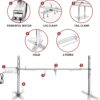DNKMOR Rotisserie Grill Kit Stainless Steel Tripod Rotisserie Stand, 52inch Pig Lamb Hooded Roaster Charcoal Spit with 30W Motor & Adjustable Height Lockable Casters for Outdoor Camping Party, Rated 150 LB