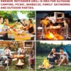 DNKMOR Rotisserie Grill Kit Stainless Steel Tripod Rotisserie Stand, 52inch Pig Lamb Hooded Roaster Charcoal Spit with 30W Motor & Adjustable Height Lockable Casters for Outdoor Camping Party, Rated 150 LB