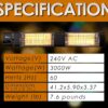 DR. INFRARED HEATER DR-239 3000W Indoor & Outdoor Infrared Patio Heater, Wall or Ceiling Mount, IP55 Weatherproof, Commercial or Residential, 220V-240V Electric Heater with Remote & Mounting Kit