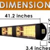 DR. INFRARED HEATER DR-239 3000W Indoor & Outdoor Infrared Patio Heater, Wall or Ceiling Mount, IP55 Weatherproof, Commercial or Residential, 220V-240V Electric Heater with Remote & Mounting Kit