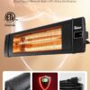 Dr Infrared Heater DR-238 Carbon Infrared Outdoor Heater for Restaurant, Patio, Backyard, Garage, and Decks, Standard, Black