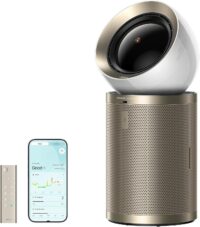 Dreame Smart Air Purifier PM10 for Home Large Room, Cleans 7,534 ft² in One Hour with 4 Filters, Dual-way Air Oulets, Al Tracking, Air Quality Monitor with 7 Sensors, 2-in-1 Purifier & Fan, Gold