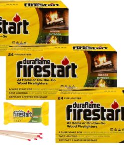 Duraflame Fire Starter for Indoor and Outdoor Use - Quick Ignition Logs for BBQ, Fireplace, Fire Pit and Campfires (72 Pack)