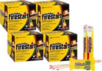 Duraflame Firestart Indoor/Outdoor Firelighters - Quick Ignition for BBQ, Fireplace, Fire Pit and Campfires (48 Pack + Matches)