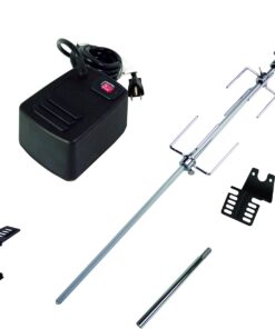 Dyna-Glo Universal Heavy Duty Rotisserie Kit for Grills, Black & Silver