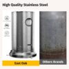 EAST OAK Anti-rust 50,000 BTU Patio Heater for Outdoor Use With Double-Layer Stainless Steel Burner, Round Table Design and Wheels, Outdoor Patio Heater for Home and Commercial, Stainless Steel EAST OAK Anti-rust 50,000 BTU Patio Heater for Outdoor Use With Double-Layer Stainless Steel Burner, Round Table Design and Wheels, Outdoor Patio Heater for Home and Commercial, Stainless Steel