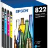 EPSON 822 DURABrite Ultra Ink Standard Capacity Black & Color Cartridge Combo Pack (T822120-BCS) Works with WorkForce Pro WF-3820,3823, 4820, 4830, 4833, 4834