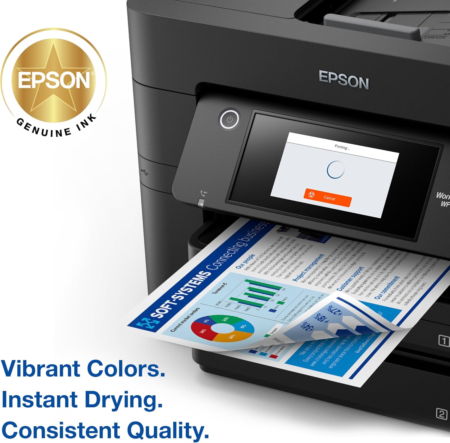EPSON 822 DURABrite Ultra Ink Standard Capacity Black & Color Cartridge Combo Pack (T822120-BCS) Works with WorkForce Pro WF-3820,3823, 4820, 4830, 4833, 48346 EPSON 822 DURABrite Ultra Ink Standard Capacity Black & Color Cartridge Combo Pack (T822120-BCS) Works with WorkForce Pro WF-3820,3823, 4820, 4830, 4833, 4834