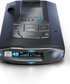 Escort MAX 360c MKII Laser Radar Detector - Dual-Band Wi-Fi and Bluetooth Enabled, 360° Directional Arrows, Exceptional Range, Shared Alerts, Apple CarPlay and Android Auto Compatible, Black