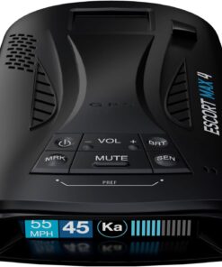 Escort MAX 4 Radar Detector – 2X The Filtering Accuracy, AutoLearn Intelligence, Advanced Detection Range, Built-in GPS and Bluetooth Connectivity, Apple CarPlay and Android Auto Compatible